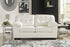 Donlen White Leather 2 Piece Living Room Set