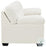 Donlen White Leather 2 Piece Living Room Set