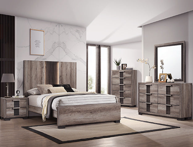 Rangley Gray 5 Piece Queen Bedroom Set