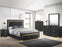 Pepe Black Velvet 5 Piece Queen Bedroom Set