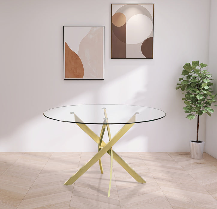 Round Gold Dining Table