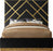 Vector Black/Gold Queen Bed