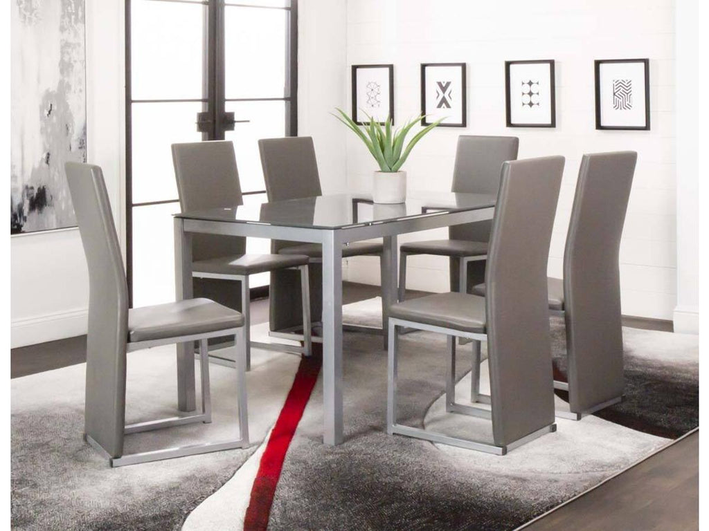 Como Light Gray 7 Piece Dining Room Set