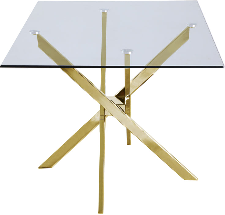 Rectangular Gold Dining Table