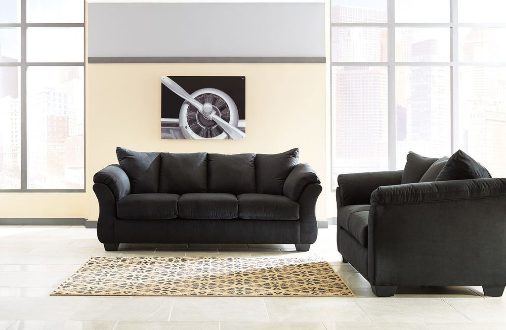 Darcy Black 2 Piece Living Room Set