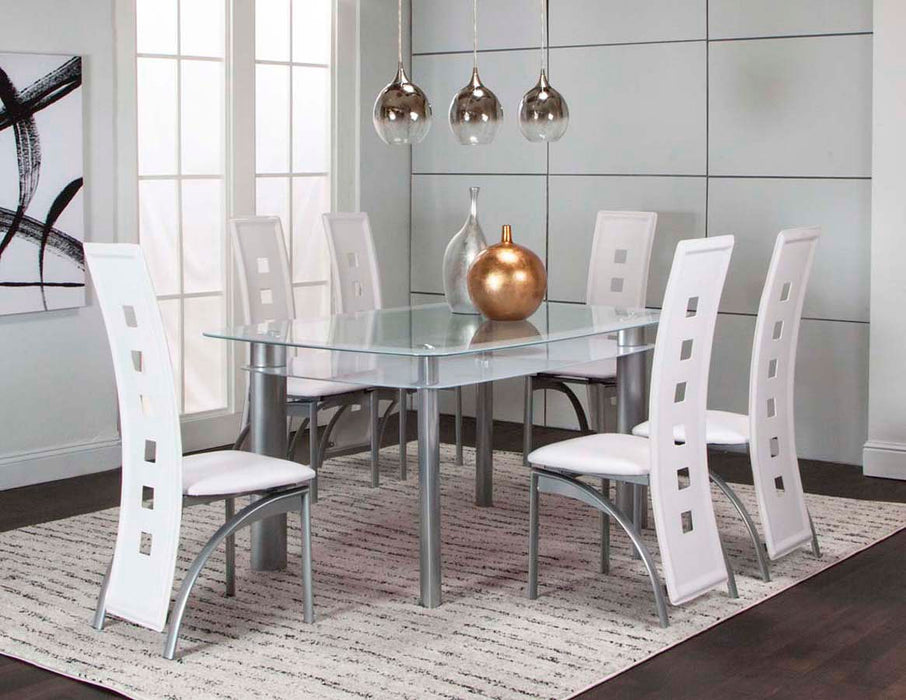 Valencia White 5 Piece Dining Room Set