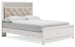 Altyra White Queen Bed Frame With LED