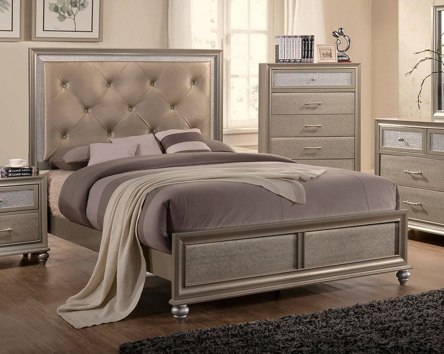 Lila Champagne 5 Piece Queen Bedroom Set