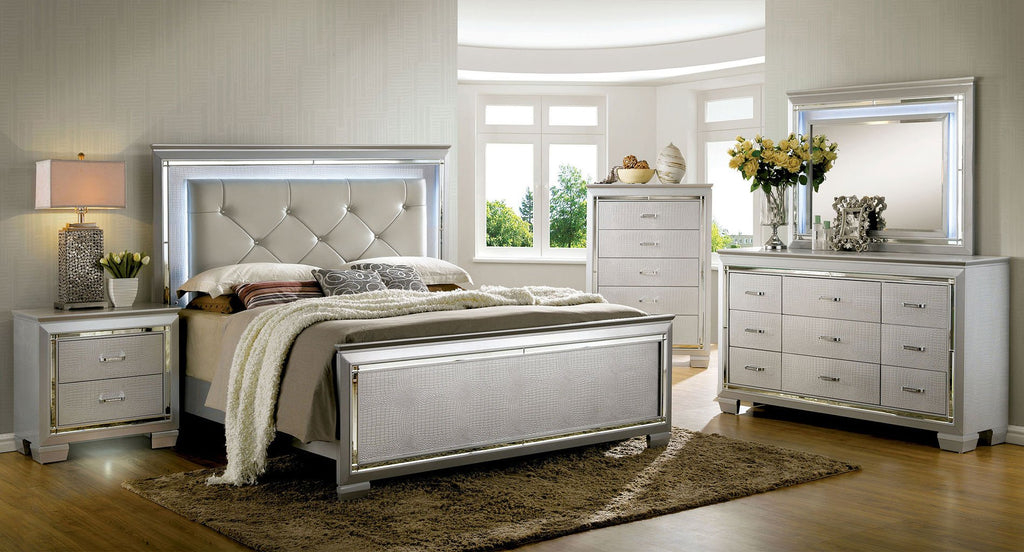 Bellanova Silver 5 Piece Queen Bedroom Set