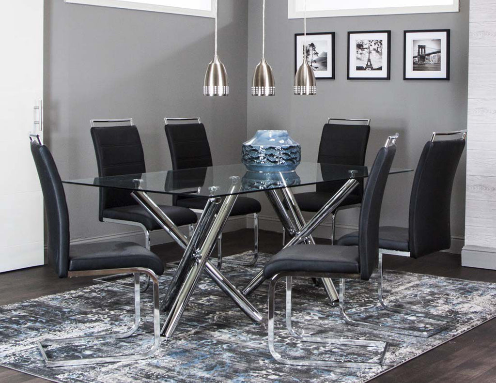 Mantis Black 5 Piece Dining Room Set