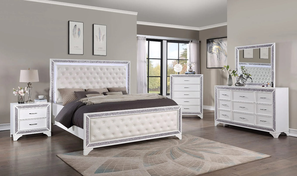 Bianca White 5 Piece Queen Bedroom Set