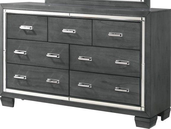 Titanium Gray 5 Piece Queen Bedroom Set